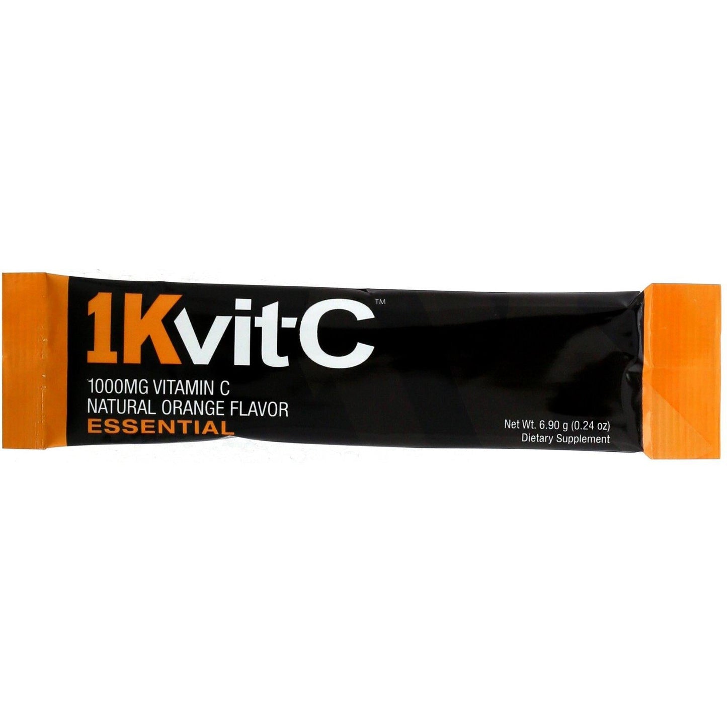 1Kvit-C, Vitamin C, Essential, Effervescent Drink Mix, Natural Orange Flavor, 1,000 mg , 30 Packets, 0.24 oz (6.90 g) Each