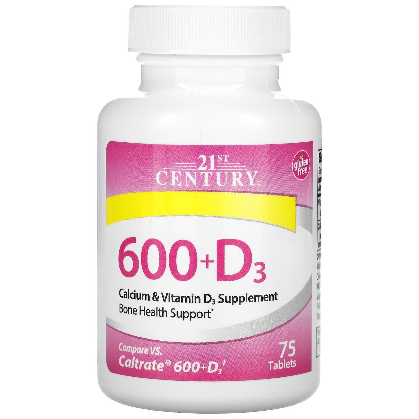 21st Century, 600+D3, Calcium & Vitamin D3 Supplement, 400 Tablets