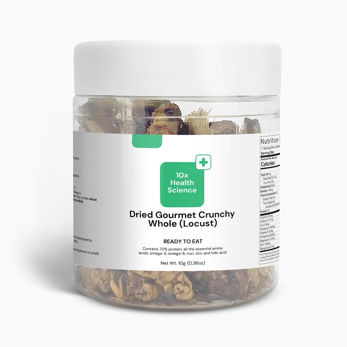 Organic Dried Gourmet Crunchy Whole (Locust)